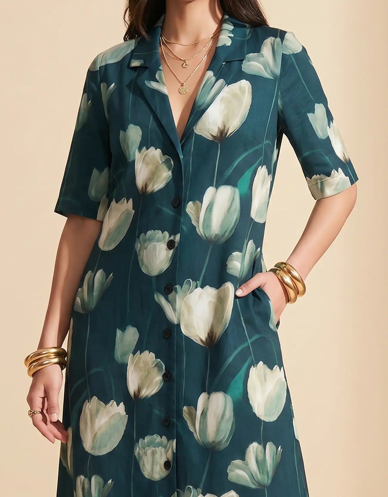 BUTTON DOWN SHIRT WITH SLEEVE