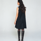 WOMEN SLEEVELESS PATCH POCKET DRESS