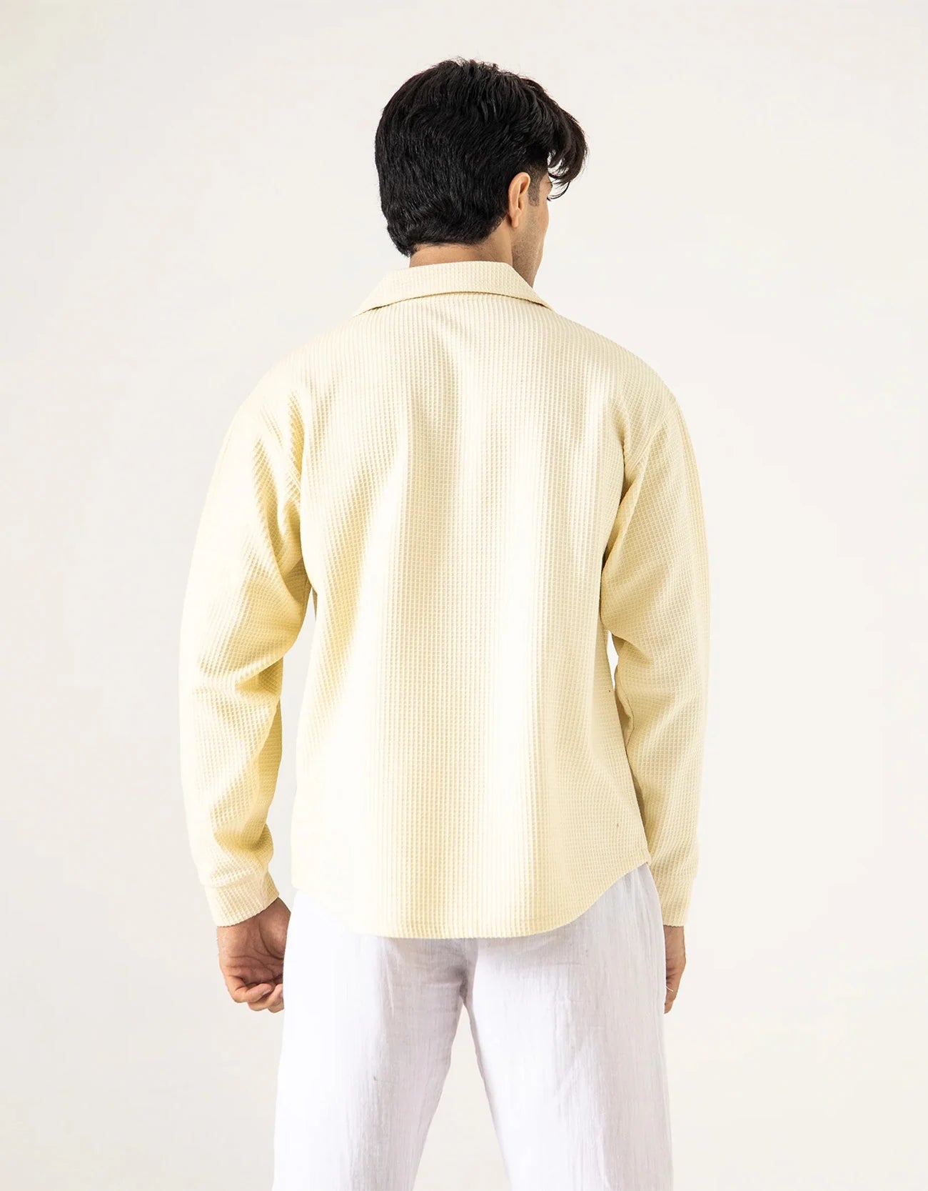 OVERSIZE WAFFLE KNIT SHIRT