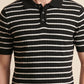 MEN'S STRIPED KNIT POLO