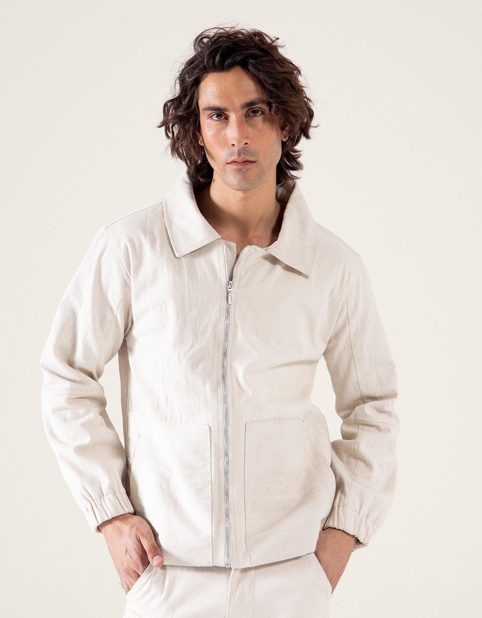 CANVAS ZIPPER JACKET