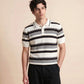 MEN'S STRIPED KNIT POLO