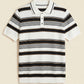 MEN'S STRIPED KNIT POLO