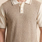 MEN'S RIBBED KNIT POLO SHIRT