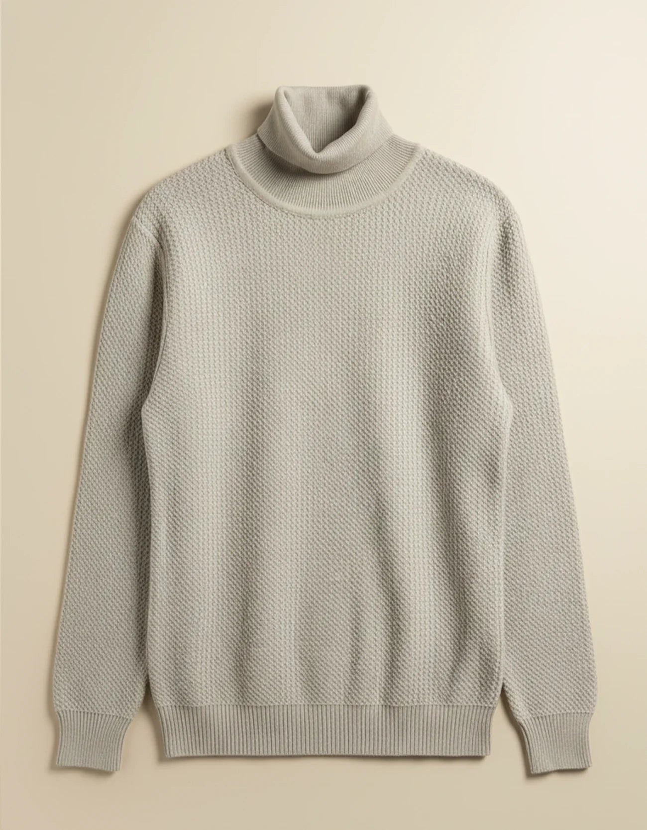 CHAVERON TEXTURED TURTLE NECK