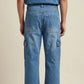 DENIM STRAIGHT TROUSER FADED CARGO