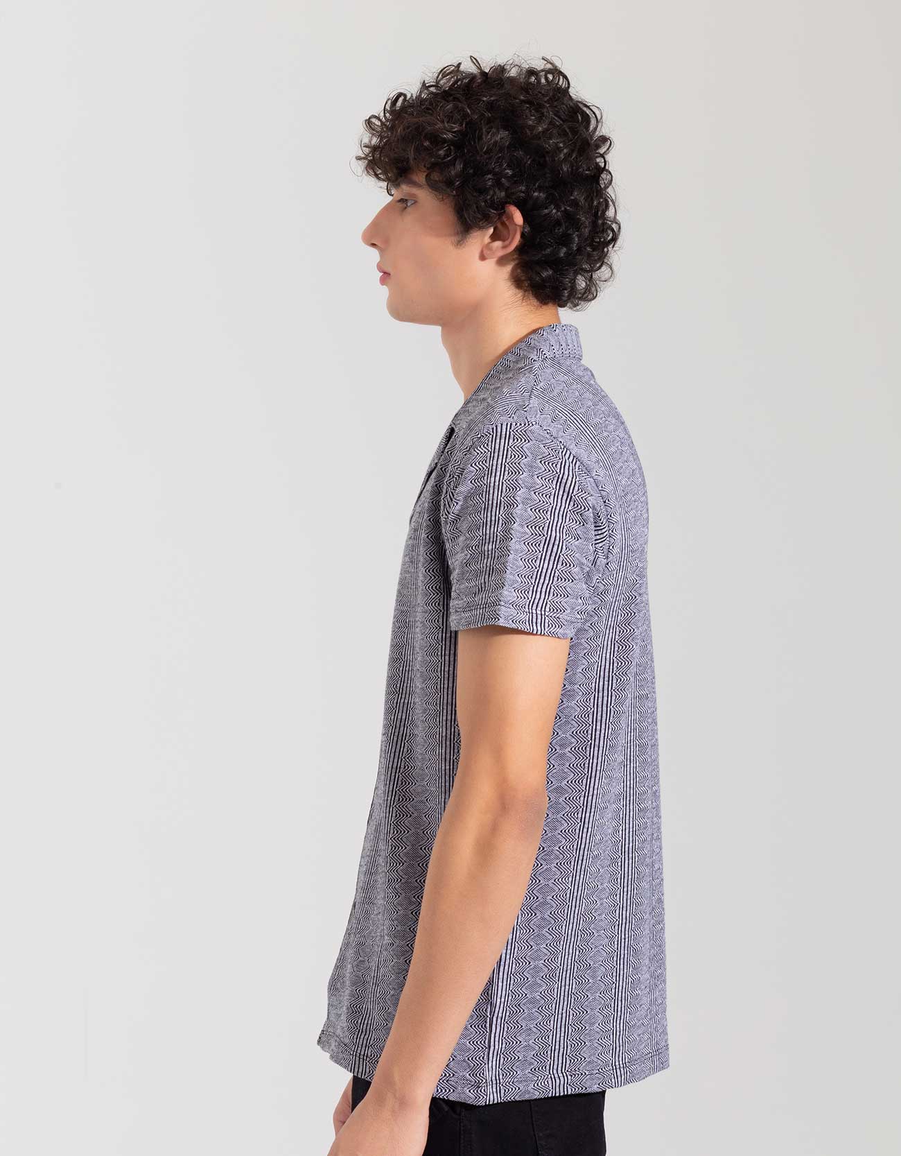 JACQUARD BUTTONDOWN SAFARI SHIRT