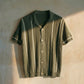 Ribbed textured Camp Collar Shirt