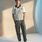 STRIPPED JOHNNY COLLAR POLO