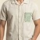 POPLIN PRINTED POCKET SHIRT