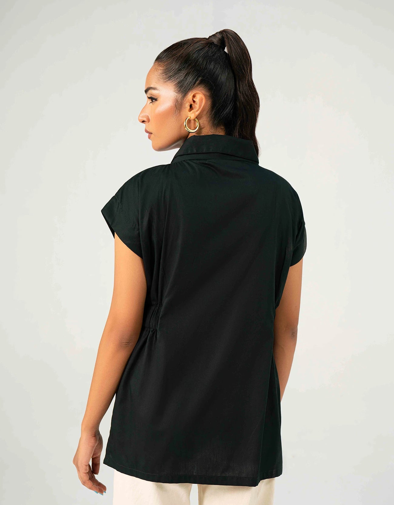 POPLIN COAT COLLAR SHIRT