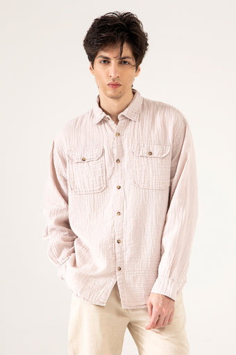 MUSLIN FLAP POCKET SHIRT