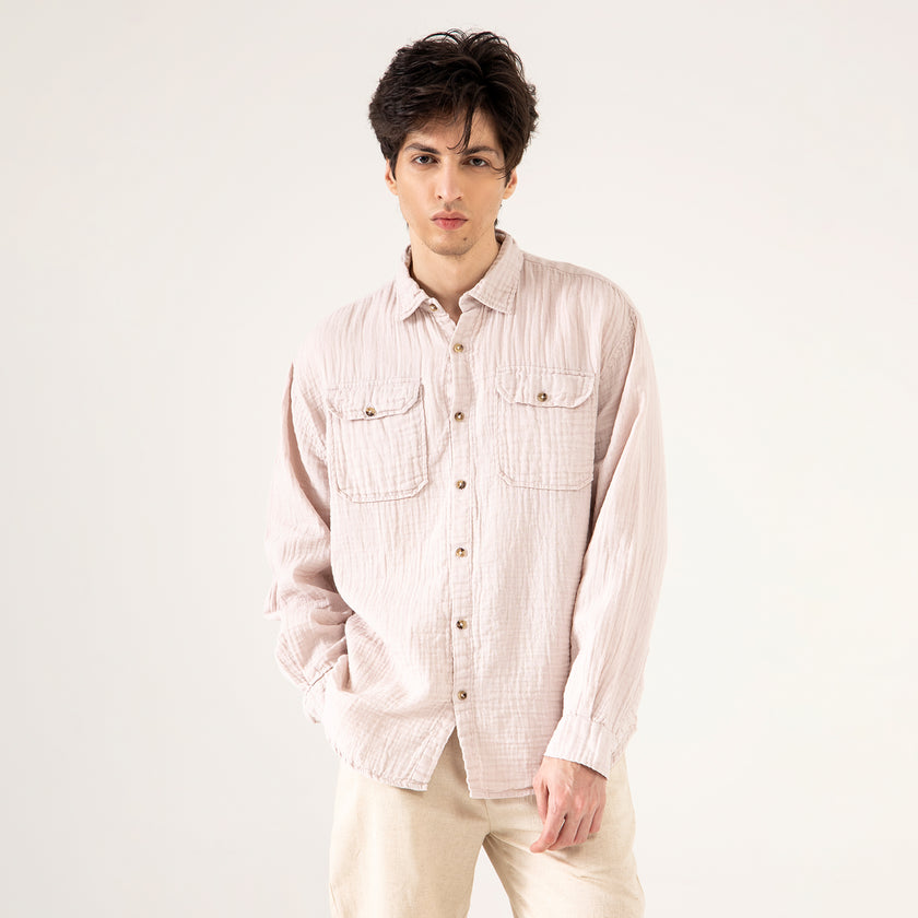 MUSLIN FLAP POCKET SHIRT