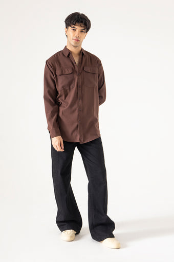 FLAP POCKET TEXTURED SHIRT