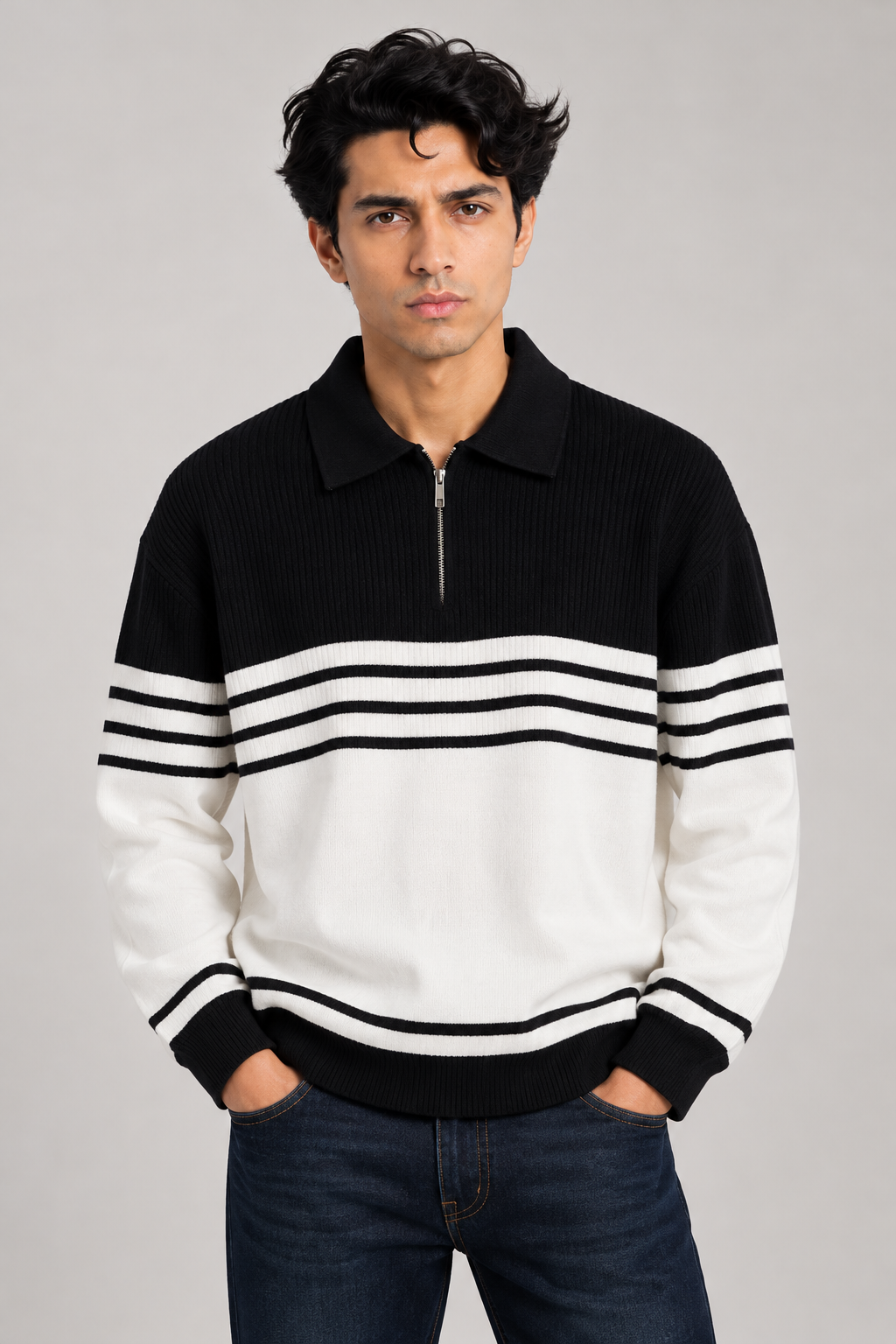 BLOCKLINE HALF-ZIP POLO