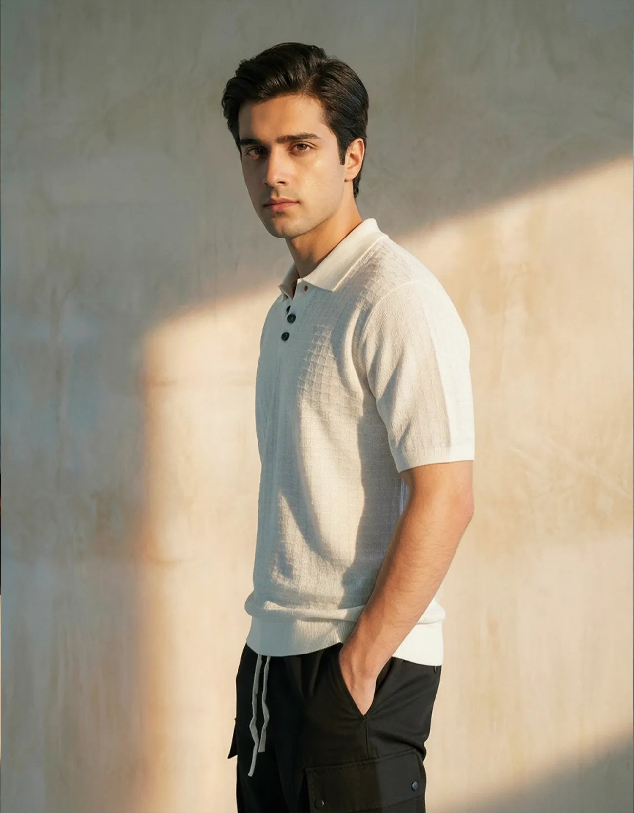 TEXTURED SOFT RIB POLO