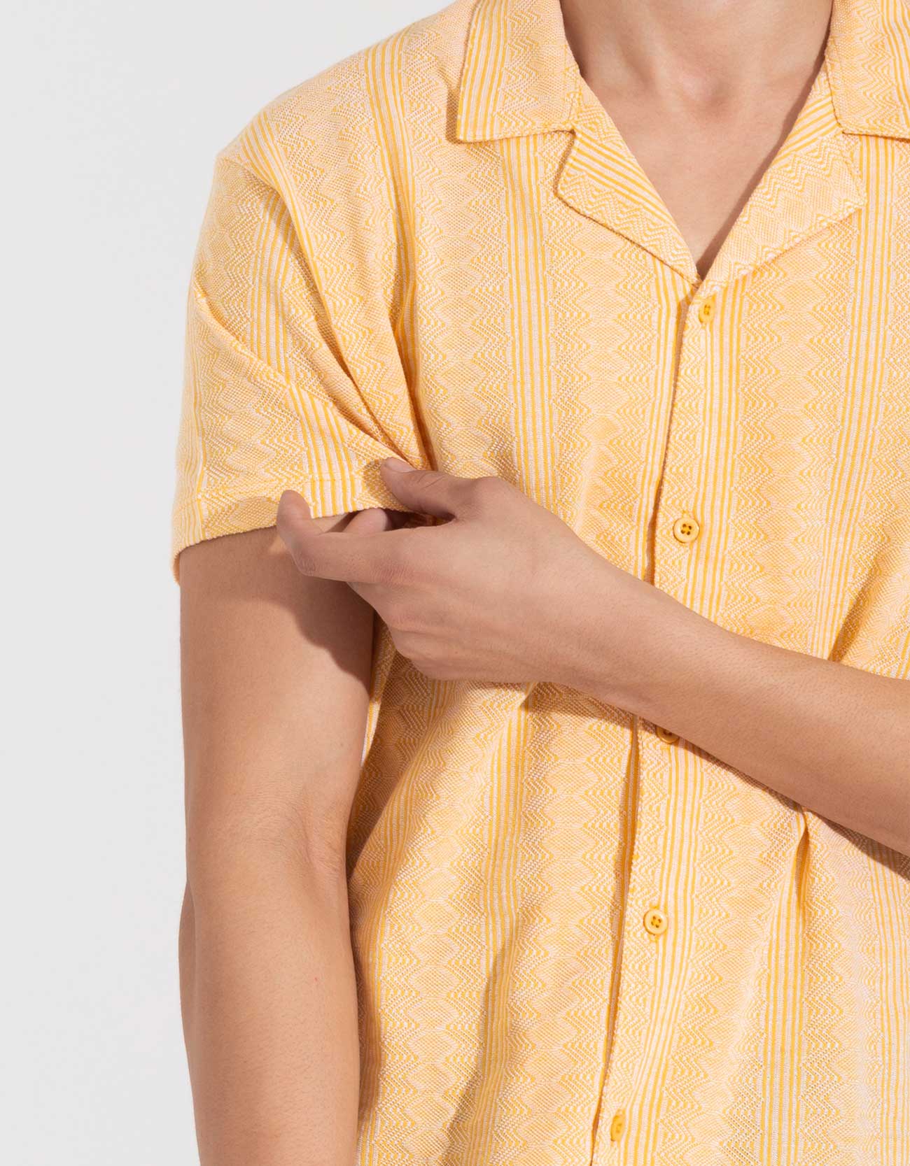 JACQUARD BUTTONDOWN SAFARI SHIRT