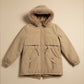 FAUX FUR HOODED PUFFER
