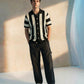 JACQUARD TEXTURE KNITTED SHIRT