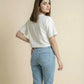 CROP TEXTURED TEE