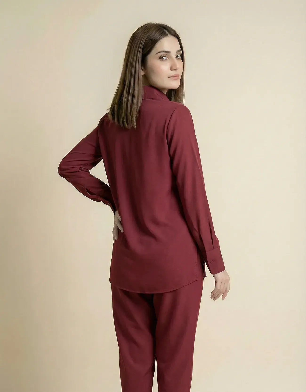 OFFSET BUTTONED SHIRT