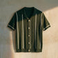 RIBBED TEXTURED CAMP COLLAR SHIRT