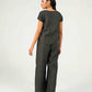 WAFFLE TEXTURED WIDE LEG TROUSER