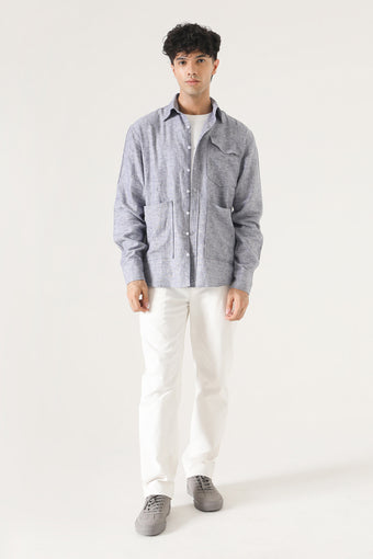 TRIPLE POCKET BUTTON DOWN SHIRT