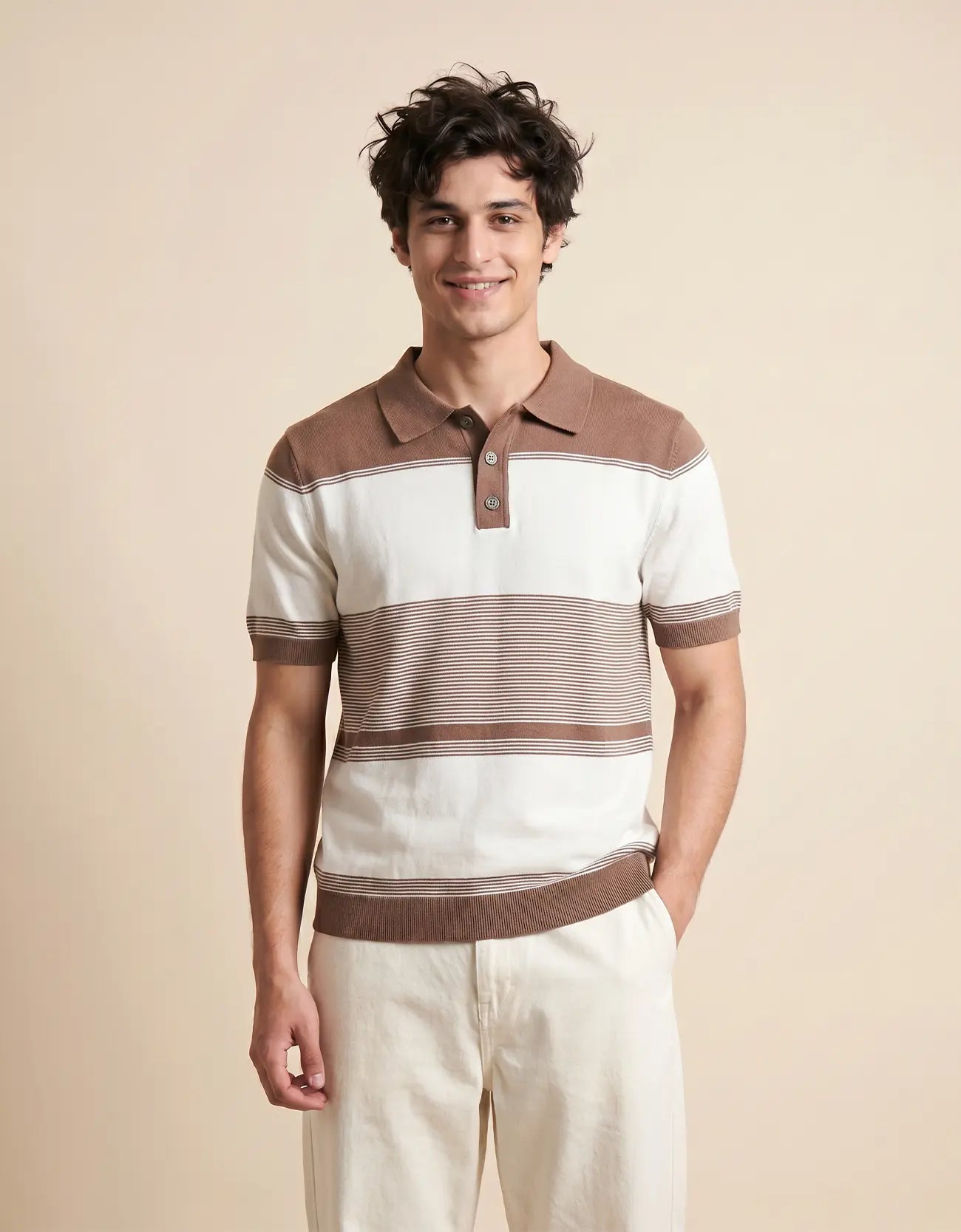 MEN'S COLORBLOCK KNIT POLO
