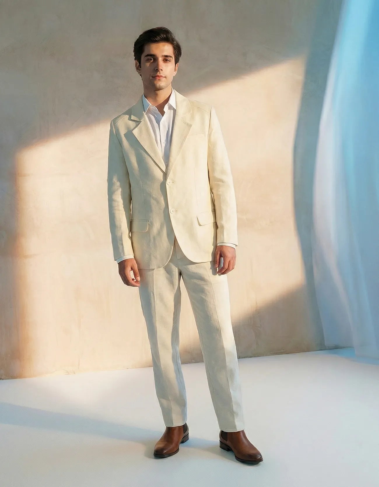 LINEN FLAP POCKET BLAZER