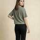 CROP TEXTURED TEE