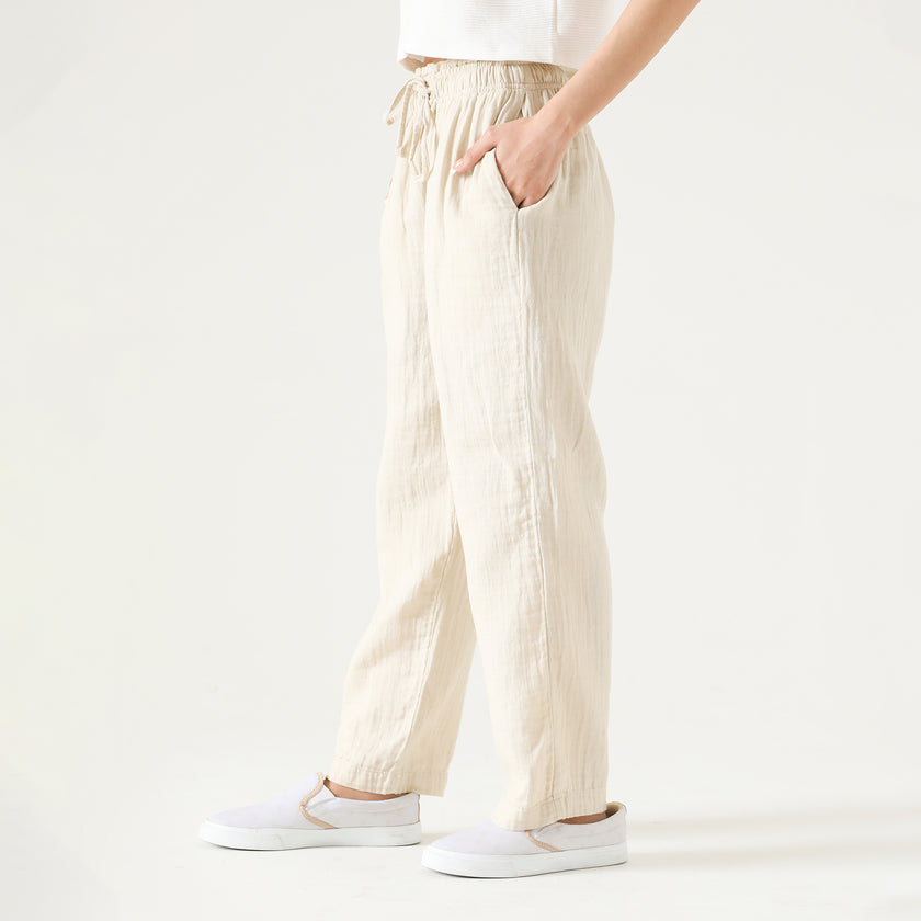 MUSLIN PAPERBAG TROUSER