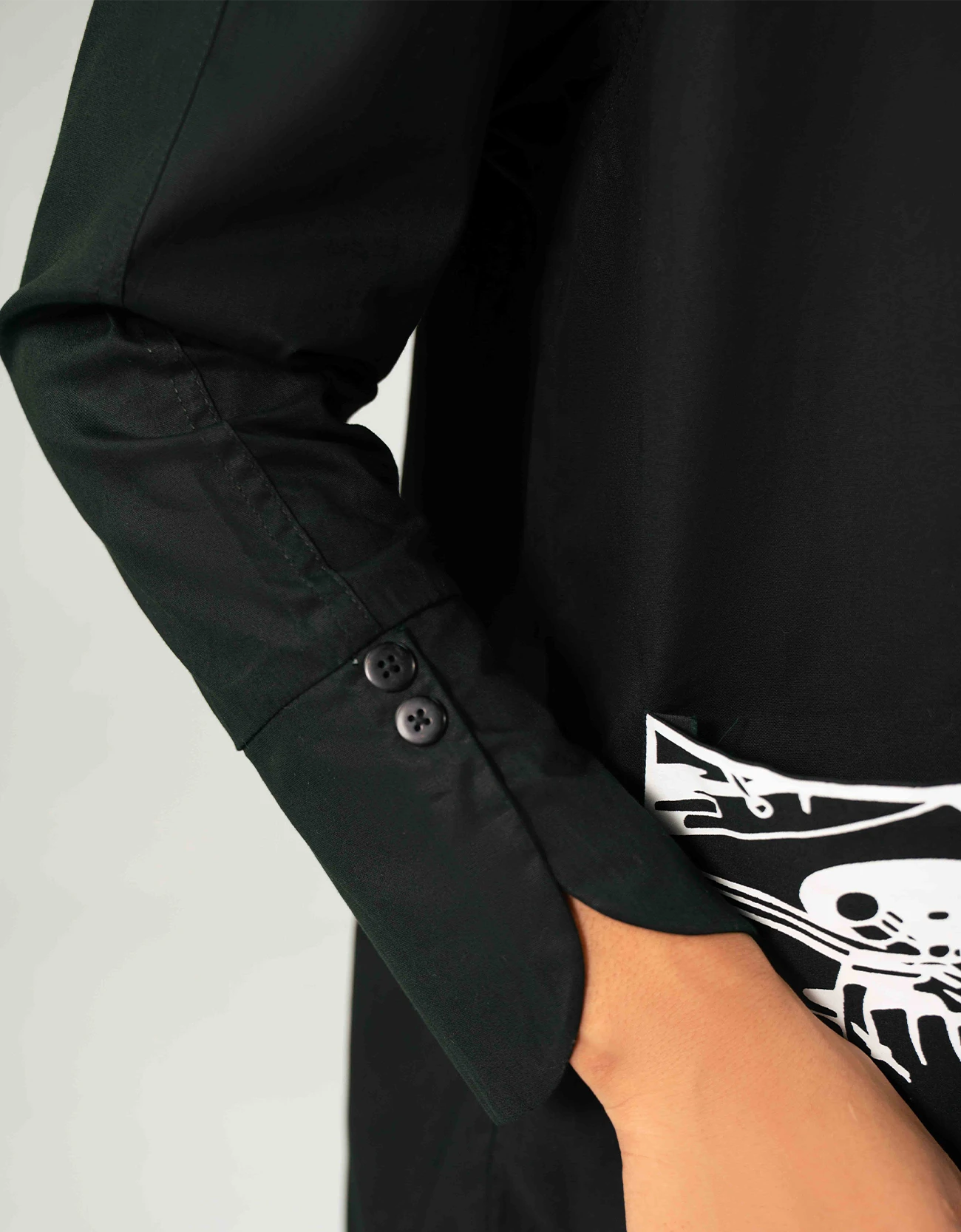 POPLIN PRINTED POCKET OVERSHIRT