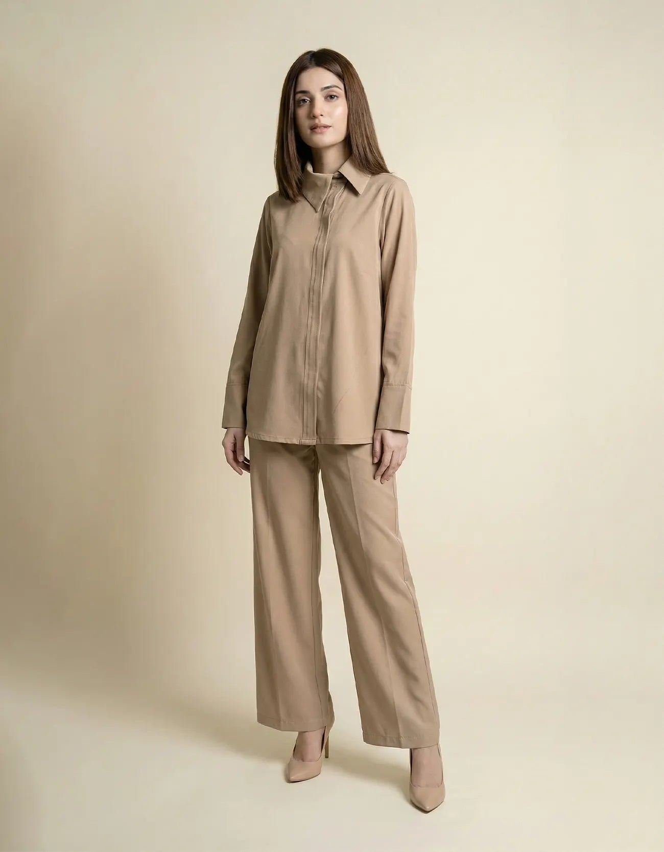 OFFSET BUTTONED SHIRT