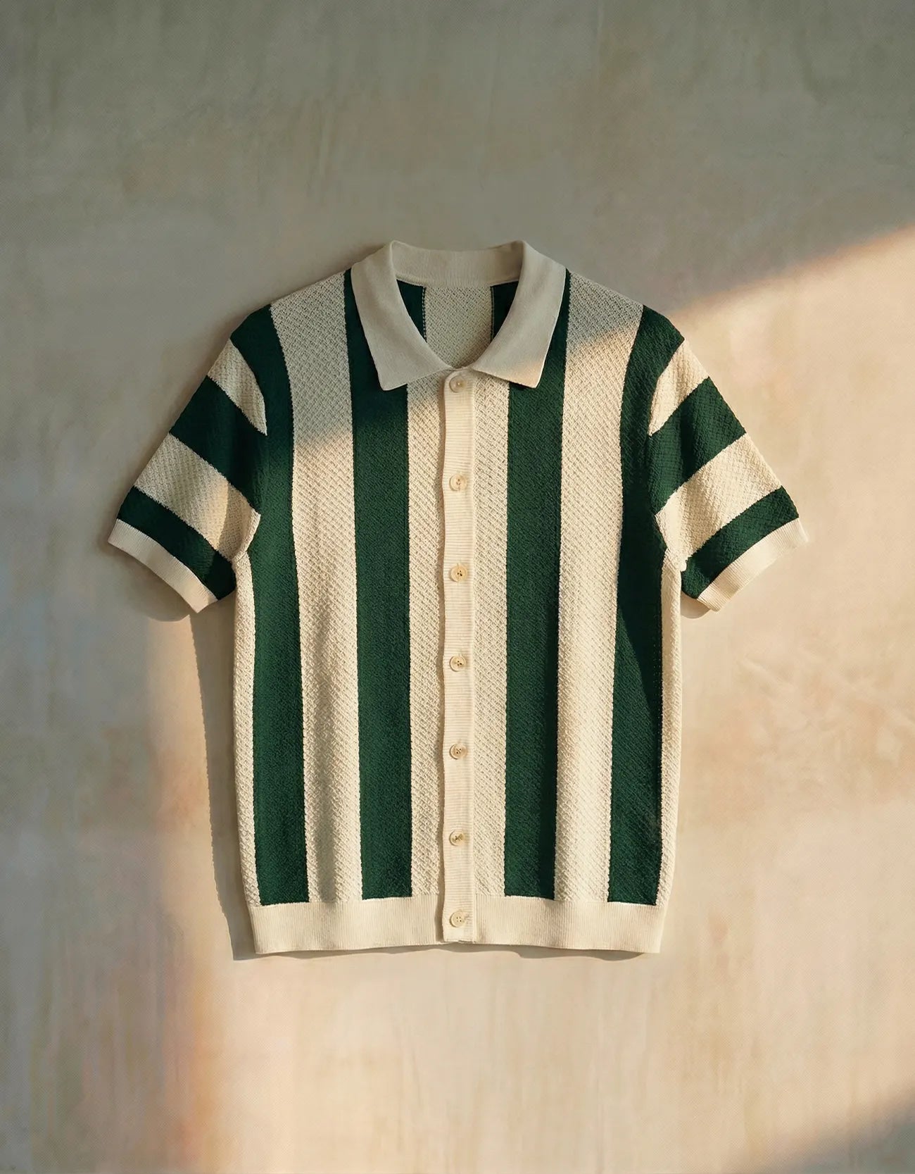 JACQUARD TEXTURE KNITTED SHIRT