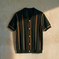 RIBBED TEXTURED CAMP COLLAR SHIRT