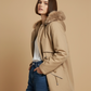FAUX FUR HOODED PUFFER