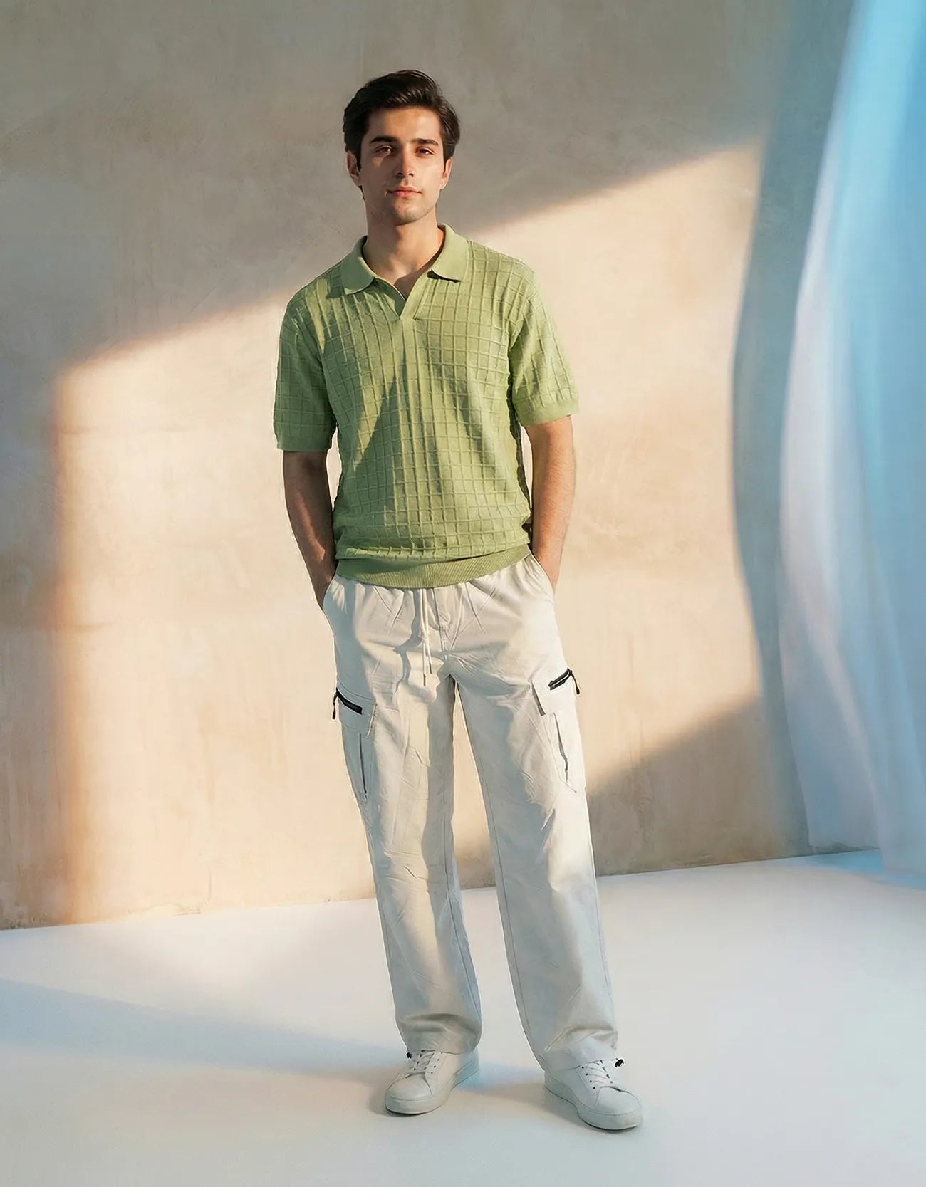 Ribbed Johnny Collar Polo