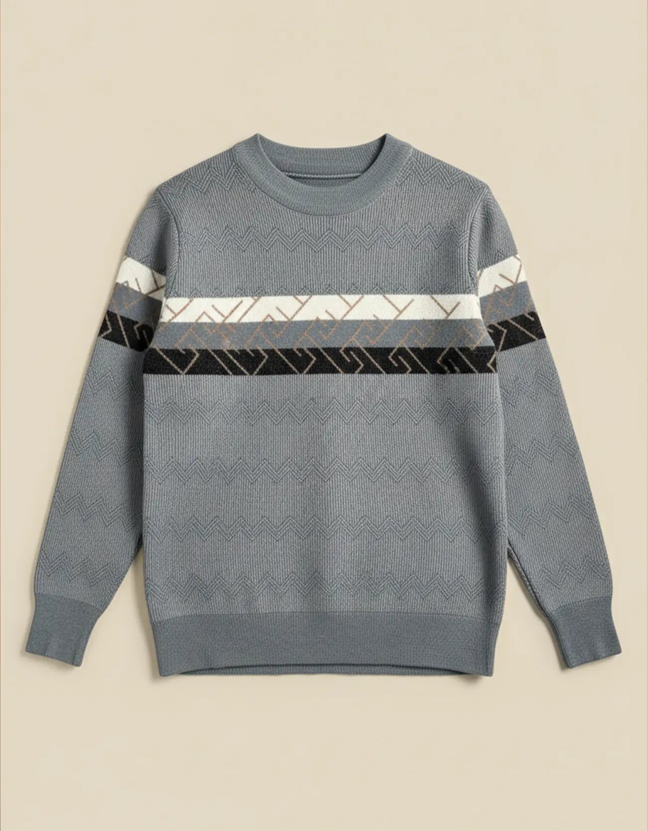 JACQUARD TEXTURED SWEATSHIRT