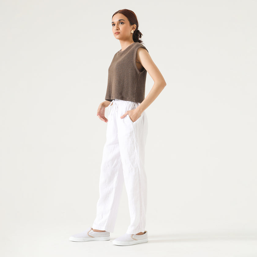 MUSLIN PAPERBAG TROUSER