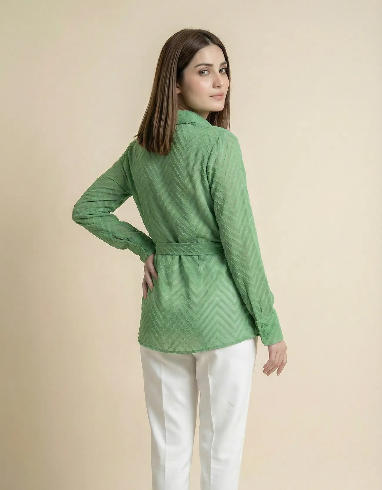 TEXTURED SHEAR SHIRT