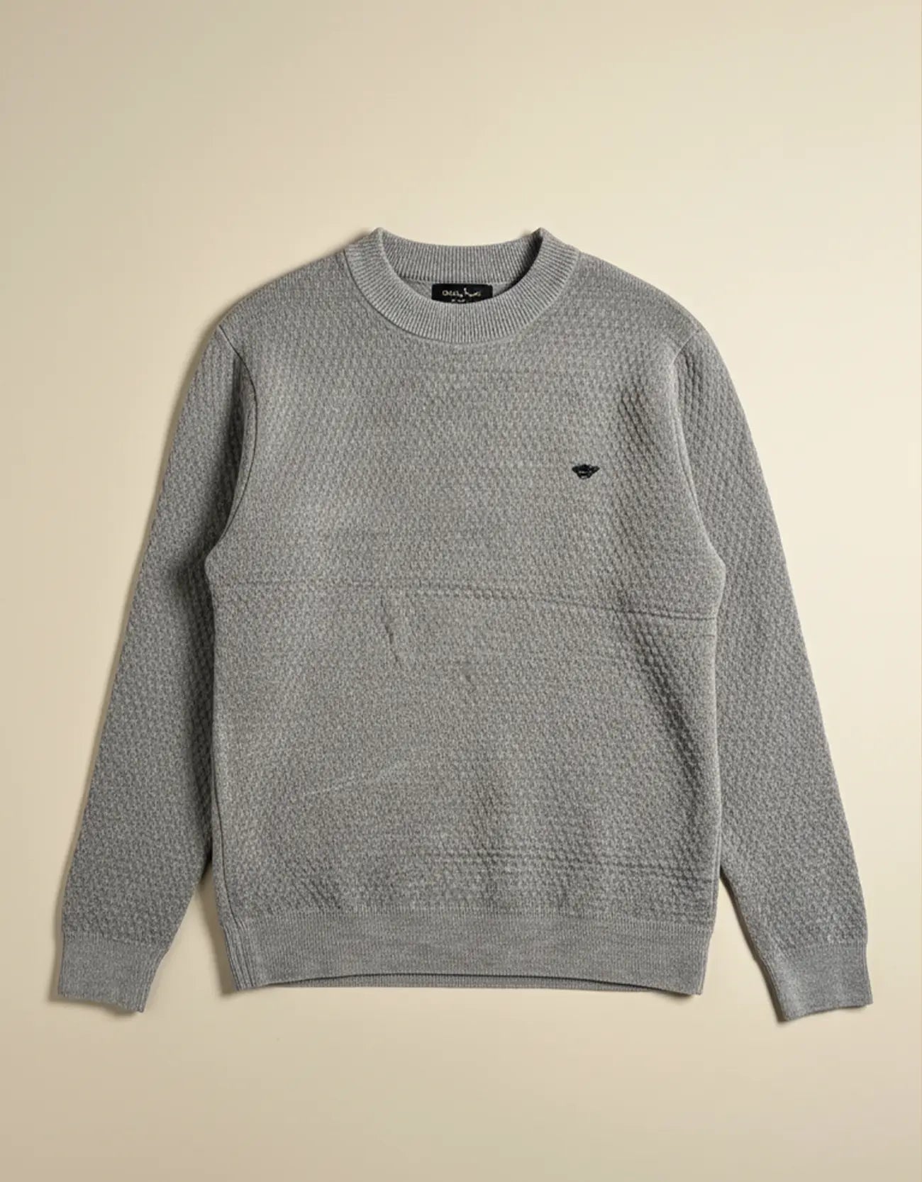 TEXTURED WOOLEN SWEATSHIRT