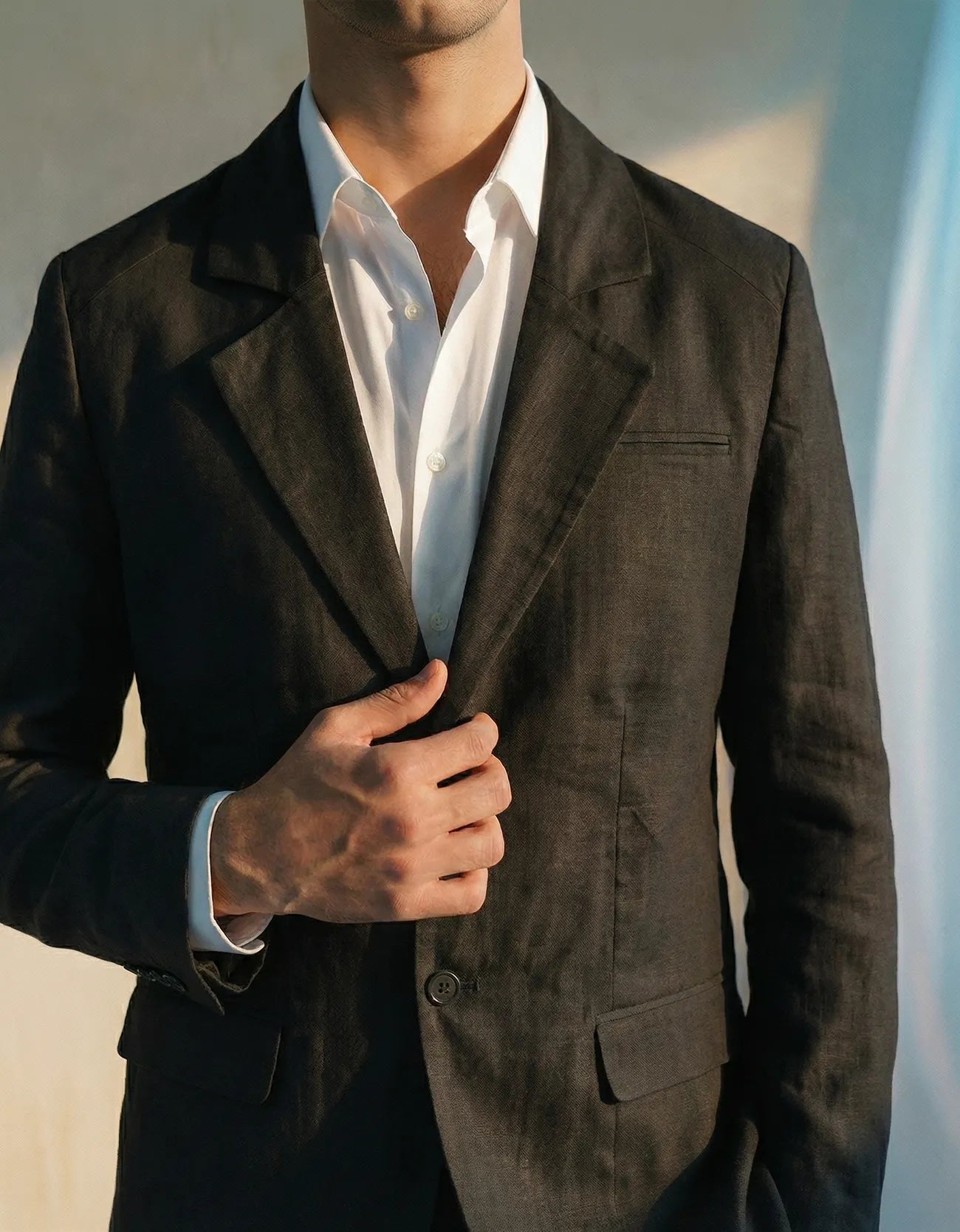LINEN FLAP POCKET BLAZER
