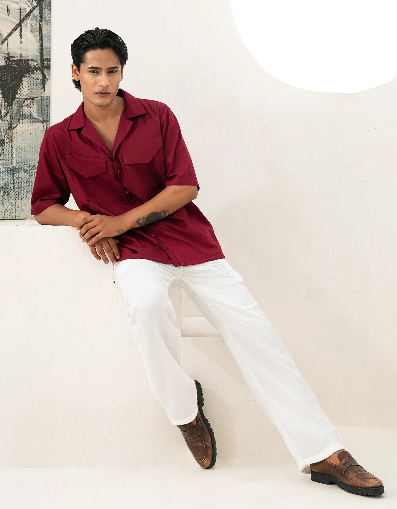 POPLIN FLAP POCKET SHIRT