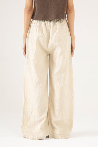 WIDE LEG MUSLIN TROUSER