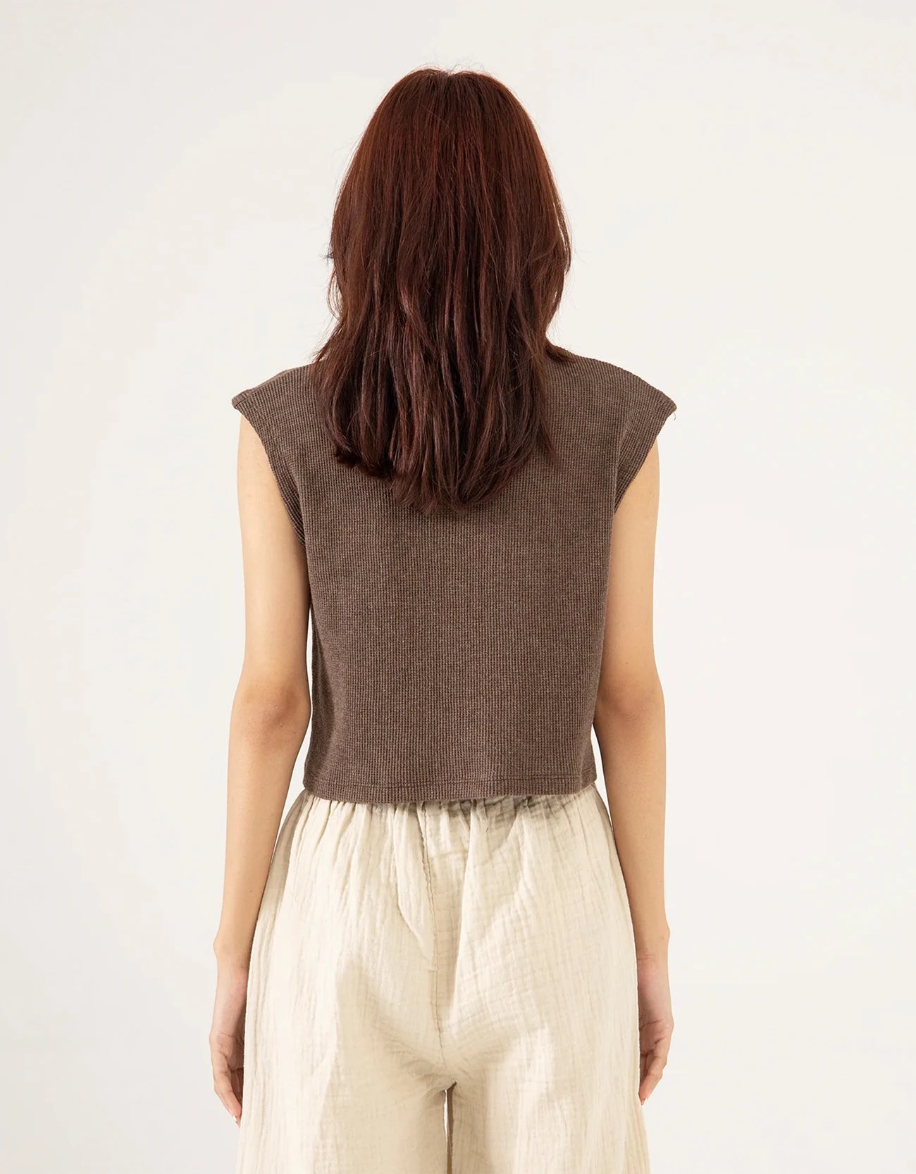 TEXTURED KNIT CROPPED TOP