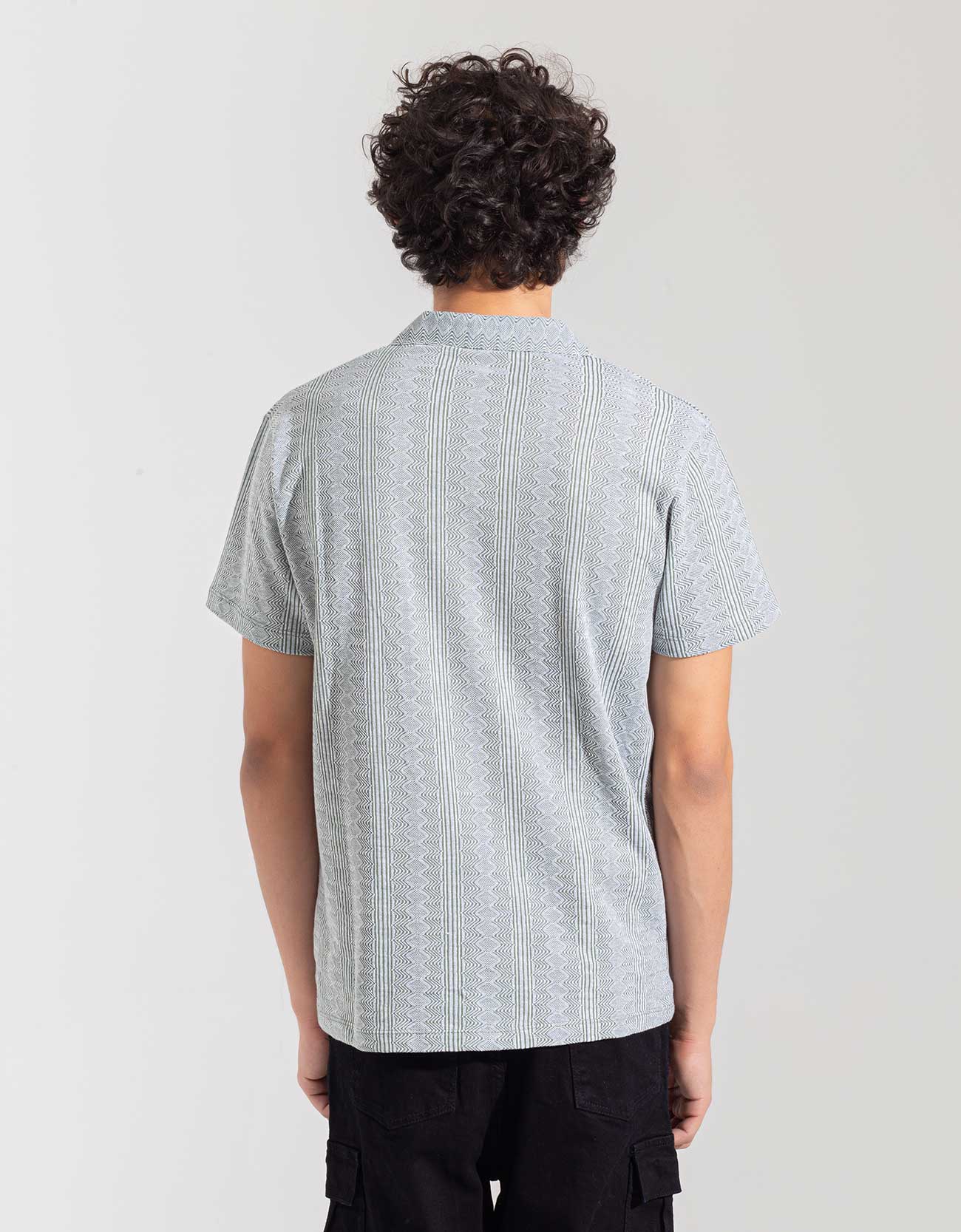 JACQUARD BUTTONDOWN SAFARI SHIRT