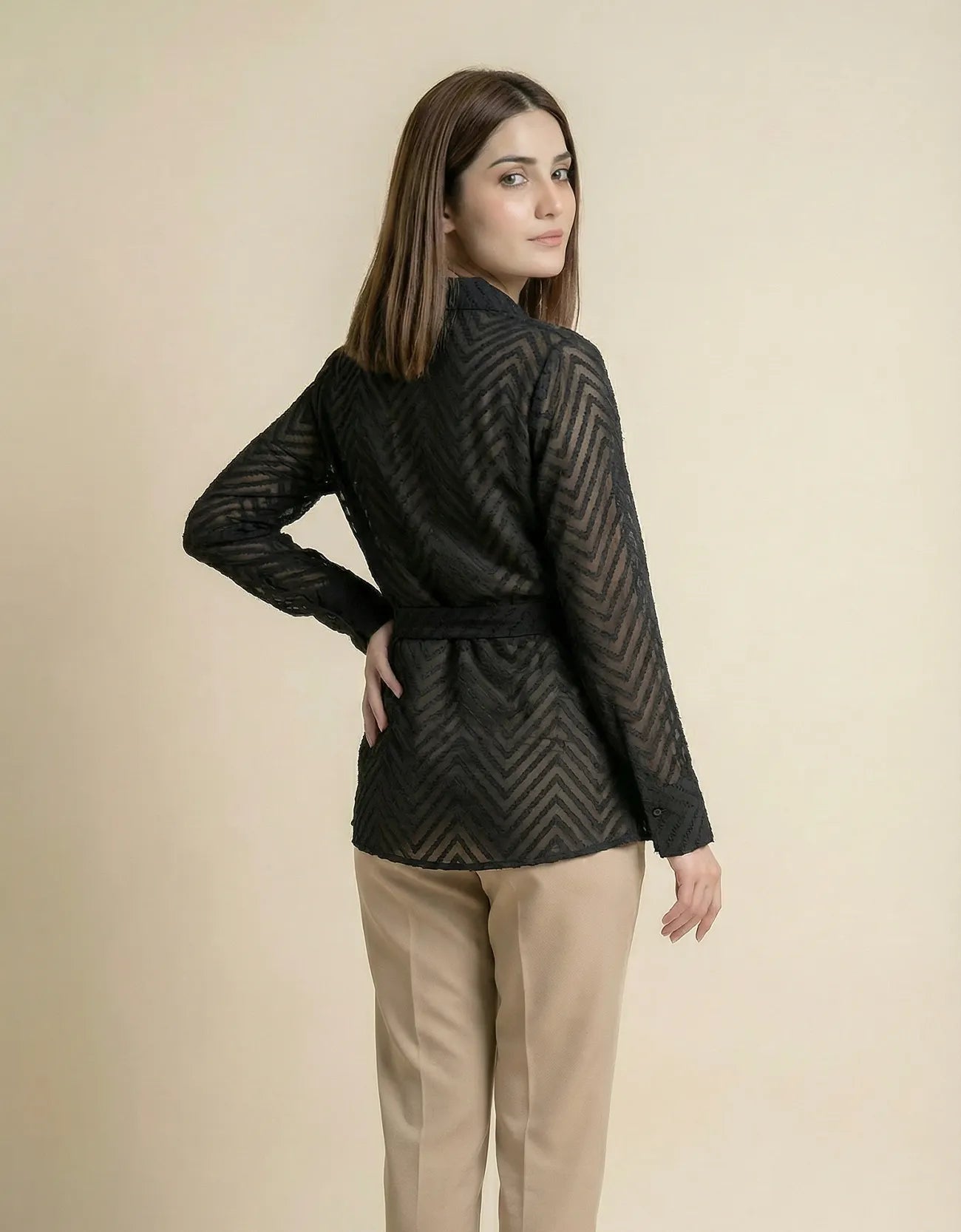 TEXTURED SHEAR SHIRT