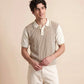 MEN'S RIBBED KNIT POLO SHIRT