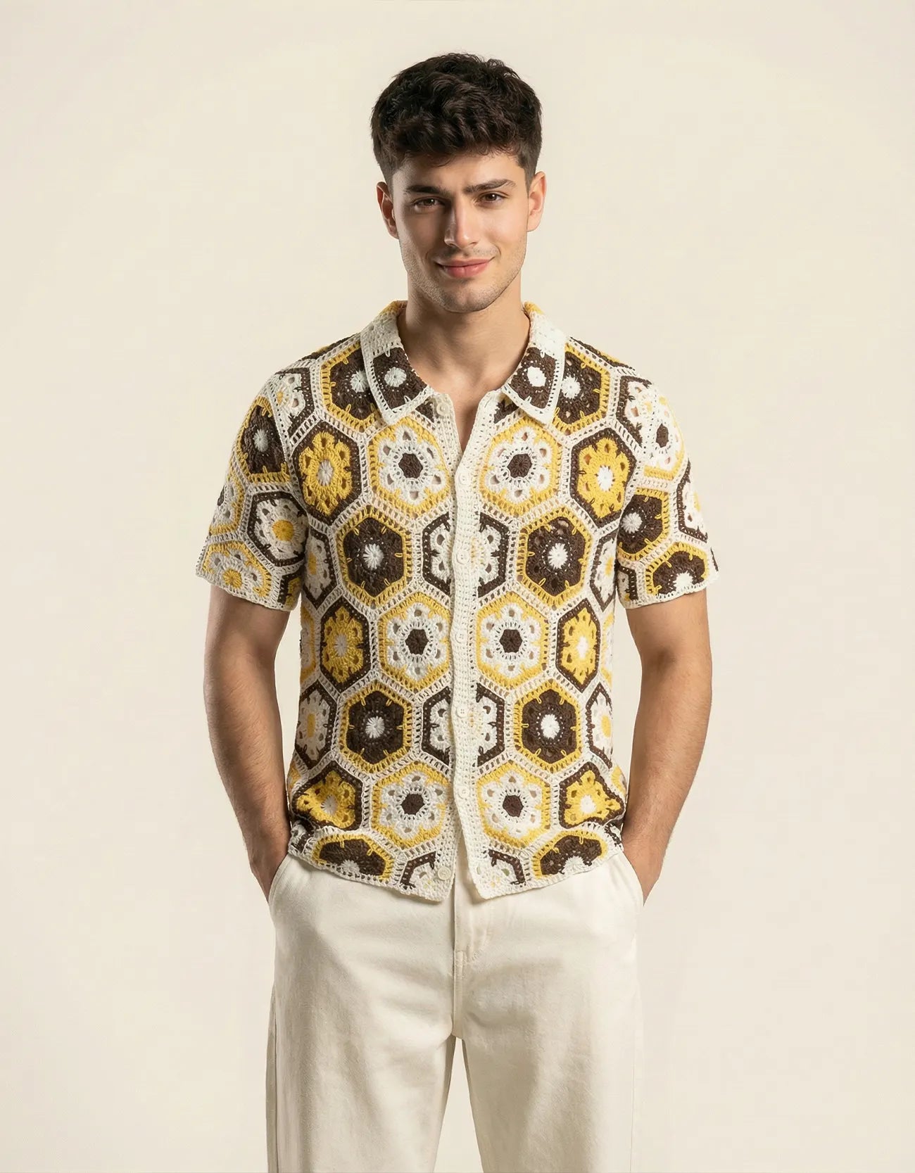 KNITTED JACQUARD SHIRT